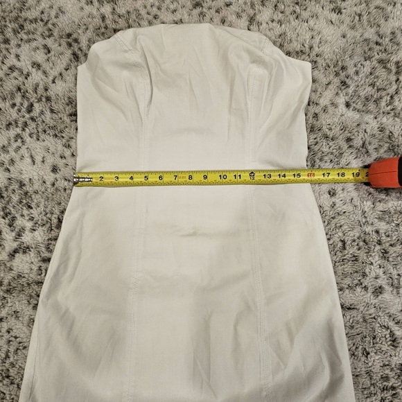 BHLDN SZ Med White Halter Helena Sleeveless Seamed Mini Lined Dress Zip Back - Picture 6 of 13